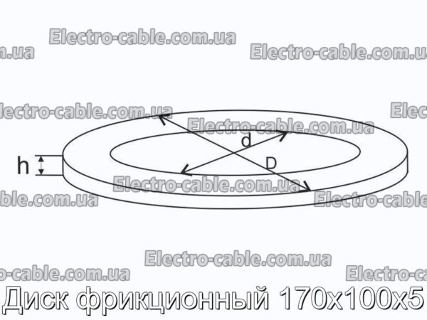 Диск фрикционный 170х100х5 - фотография № 2.