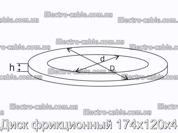 Диск фрикционный 174х120х4 - фотография № 2.