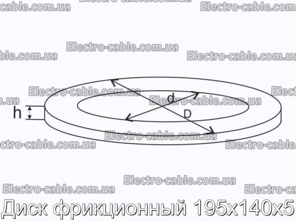 Диск фрикционный 195х140х5 - фотография № 3.