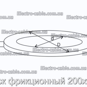 Диск фрикционный 200х0х5 - фотография № 1.