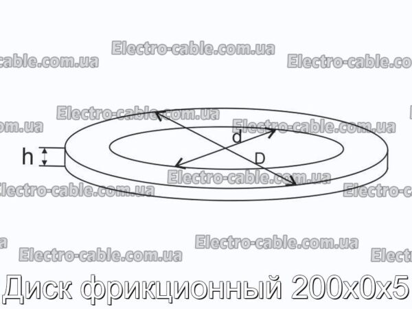 Диск фрикционный 200х0х5 - фотография № 1.