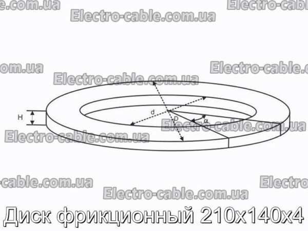 Диск фрикционный 210х140х4 - фотография № 1.