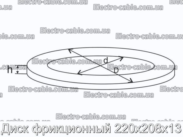 Диск фрикционный 220х208х13 - фотография № 1.