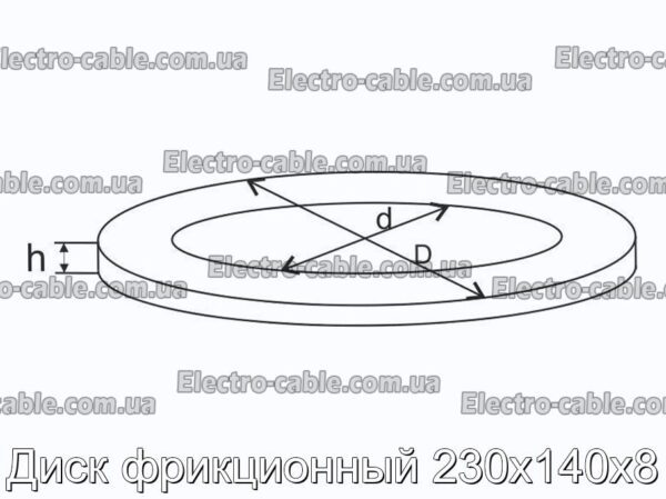 Диск фрикционный 230х140х8 - фотография № 2.