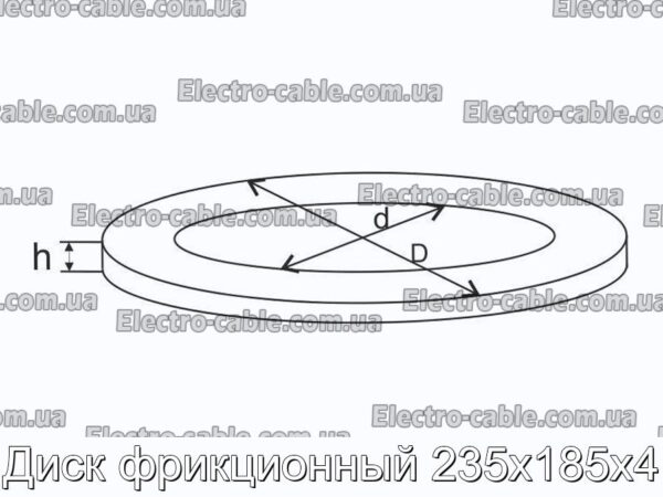 Диск фрикционный 235х185х4 - фотография № 2.