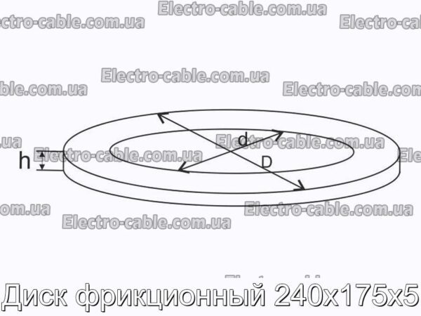 Диск фрикционный 240х175х5 - фотография № 2.