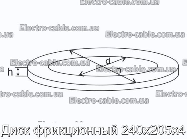 Диск фрикционный 240х205х4 - фотография № 1.