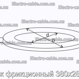 Диск фрикционный 380х285х8 - фотография № 1.