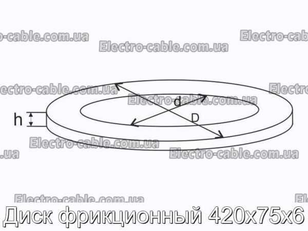 Диск фрикционный 420х75х6 - фотография № 1.