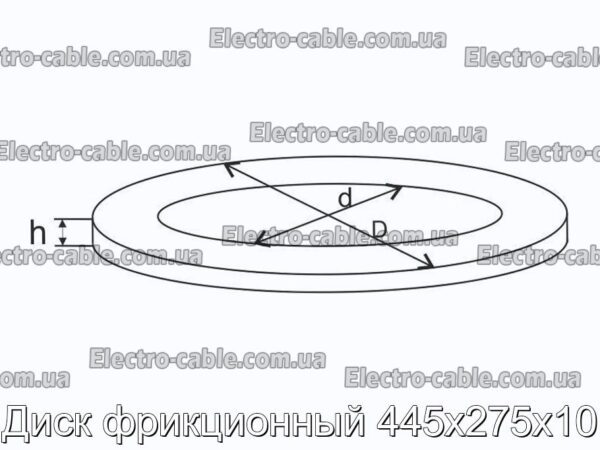 Диск фрикционный 445х275х10 - фотография № 1.