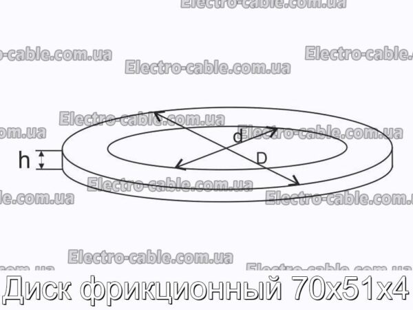 Диск фрикционный 70х51х4 - фотография № 1.