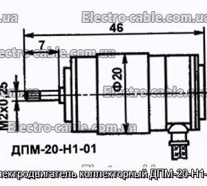 Електродвигун колекторний ДПМ-20-Н1-01 - фотографія №1.