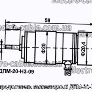 Електродвигун колекторний ДПМ-20-Н3-09 - фотографія №1.