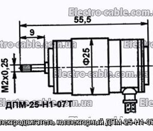 Електродвигун колекторний ДПМ-25-Н1-07Т - фотографія №1.