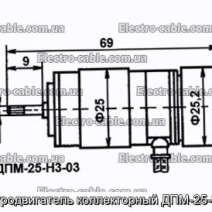 Електродвигун колекторний ДПМ-25-Н3-03 - фотографія №1.