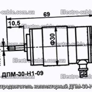 Електродвигун колекторний ДПМ-30-Н1-09 - фотографія №1.