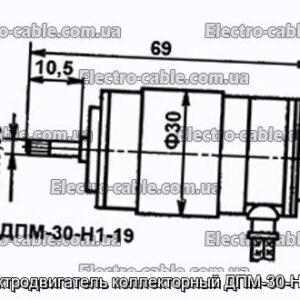 Електродвигун колекторний ДПМ-30-Н1-19 - фотографія №1.