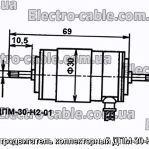 Електродвигун колекторний ДПМ-30-Н2-01 - фотографія №1.