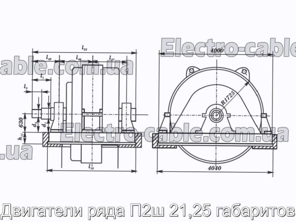 Двигуни ряду П2ш 21,25 габаритів - фотографія №3.