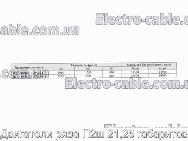 Двигуни ряду П2ш 21,25 габаритів - фотографія №7.