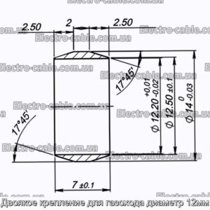 Подвійне кріплення для газоходу діаметр 12мм – фотографія №1.