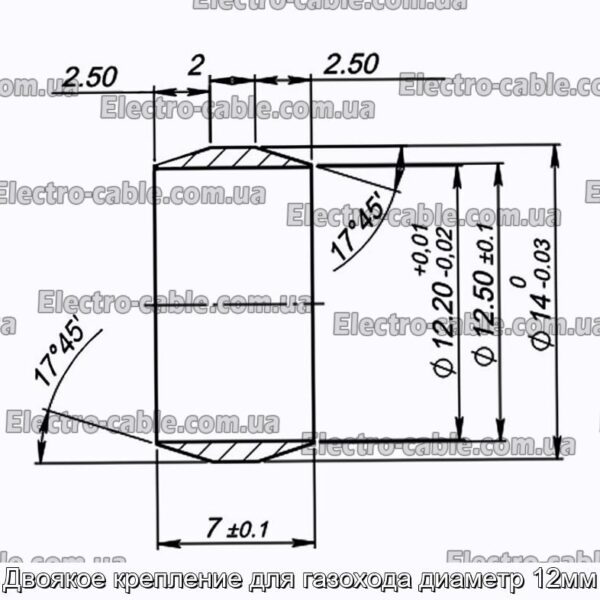 Двоякое крепление для газохода диаметр 12мм - фотография № 1.