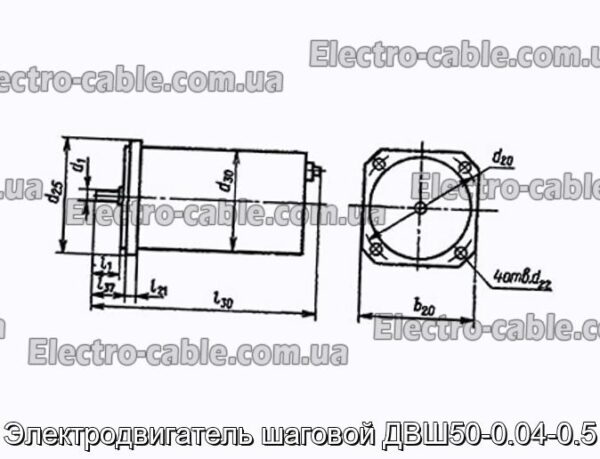 Електродвигун кроковий ДВШ50-0.04-0.5 - фотографія №1.