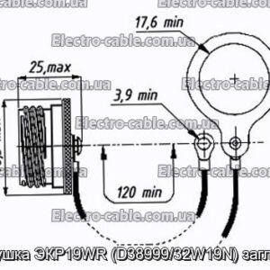 Заглушка ЭКР19WR (D38999/32W19N) заглушка - фотография № 1.