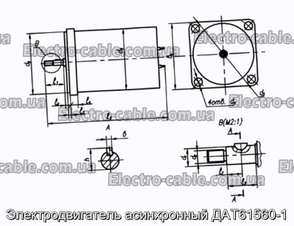 Электродвигатель асинхронный ДАТ61560-1 - фотография № 1.