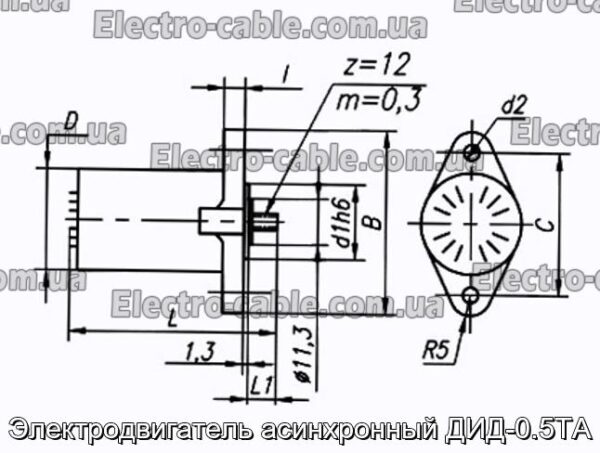 Электродвигатель асинхронный ДИД-0.5ТА - фотография № 1.