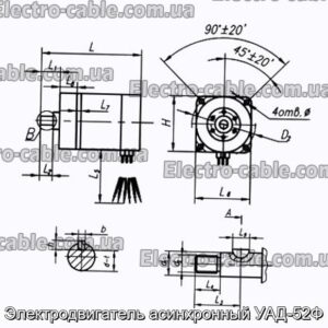 Электродвигатель асинхронный УАД-52Ф - фотография № 1.