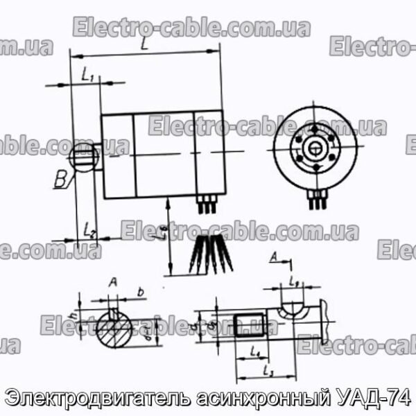 Электродвигатель асинхронный УАД-74 - фотография № 1.