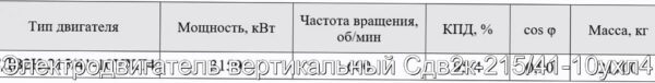 Електродвигун вертикальний Сдв2к-215/41-10ухл4 - фотографія №3.