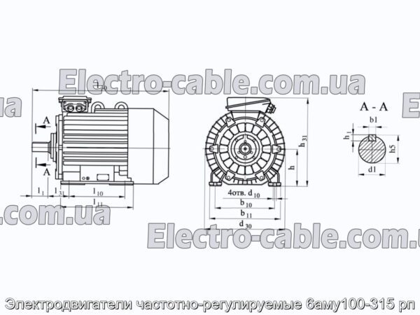 Электродвигатели частотно-регулируемые 6аму100-315 рп - фотография № 2.
