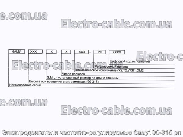 Электродвигатели частотно-регулируемые 6аму100-315 рп - фотография № 4.