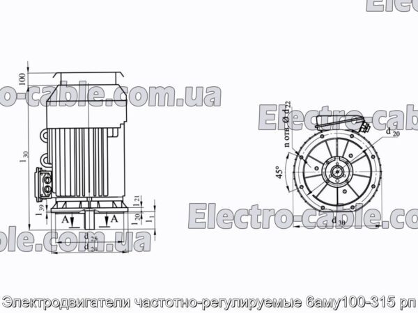 Электродвигатели частотно-регулируемые 6аму100-315 рп - фотография № 5.