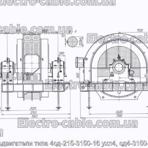 Электродвигатели типа 4сд-215-3150-16 ухл4, cд4-3150-16 ухл4 - фотография № 2.