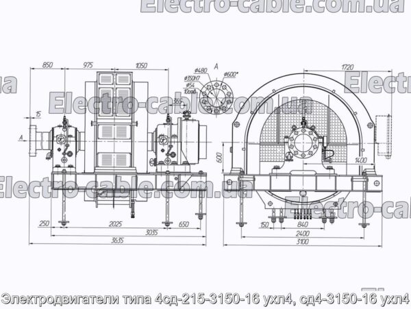 Электродвигатели типа 4сд-215-3150-16 ухл4, cд4-3150-16 ухл4 - фотография № 5.