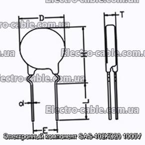 Электронный компонент SAS-102KD20 1000V - фотография № 1.