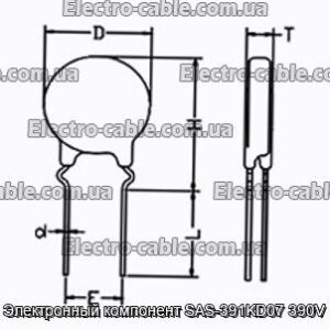 Электронный компонент SAS-391KD07 390V - фотография № 1.
