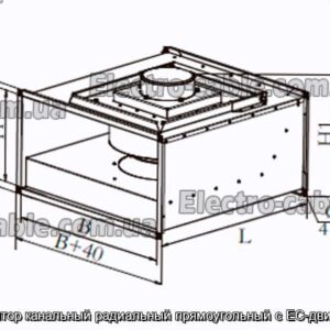 Вентилятор канальный радиальный прямоугольный с ЕС-двигателем - фотография № 2.