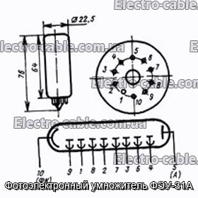 Фотоэлектронный умножитель ФЭУ-31А - фотография № 1.
