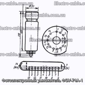 Фотоэлектронный умножитель ФЭУ-74А-1 - фотография № 1.