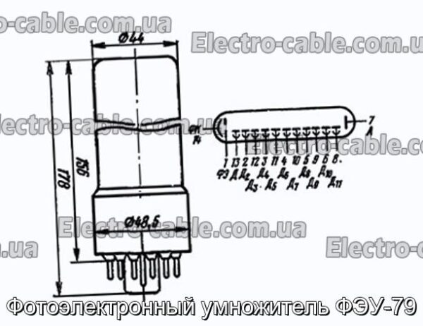 Фотоэлектронный умножитель ФЭУ-79 - фотография № 1.