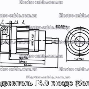 З&#39;єднувач Г4.0 гніздо (білий) – фотографія №1.