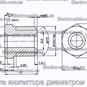 Гайка инжектора диаметром 4мм - фотография № 1.