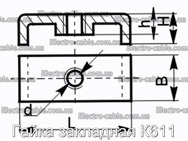 Гайка закладная К611 - фотография № 2.