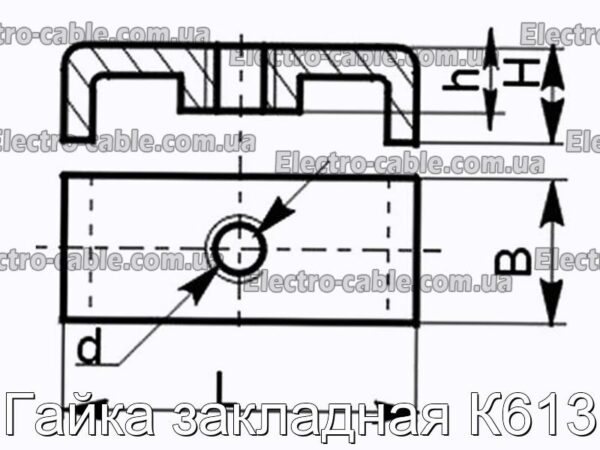 Гайка закладная К613 - фотография № 1.