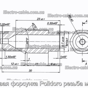 Газовая форсунка Polidoro резьба м10х1 - фотография № 1.