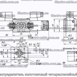 Гидрораспределитель золотниковый четырехлинейный В6 ве6 - фотография № 2.